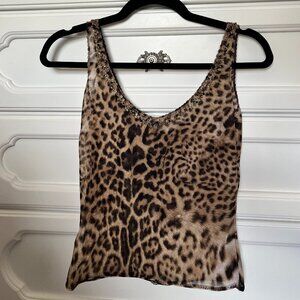 VINTAGE ROBERTO CAVALLI EMBROIDERED TANK TOP